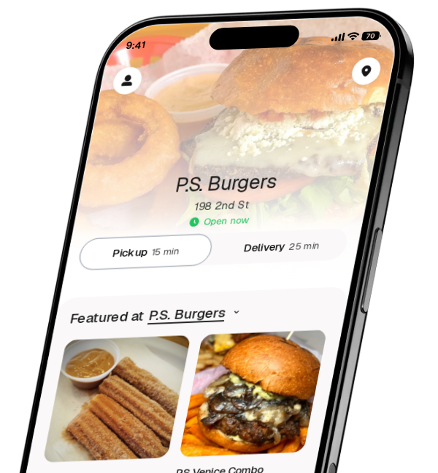 P.S. Burgers app preview